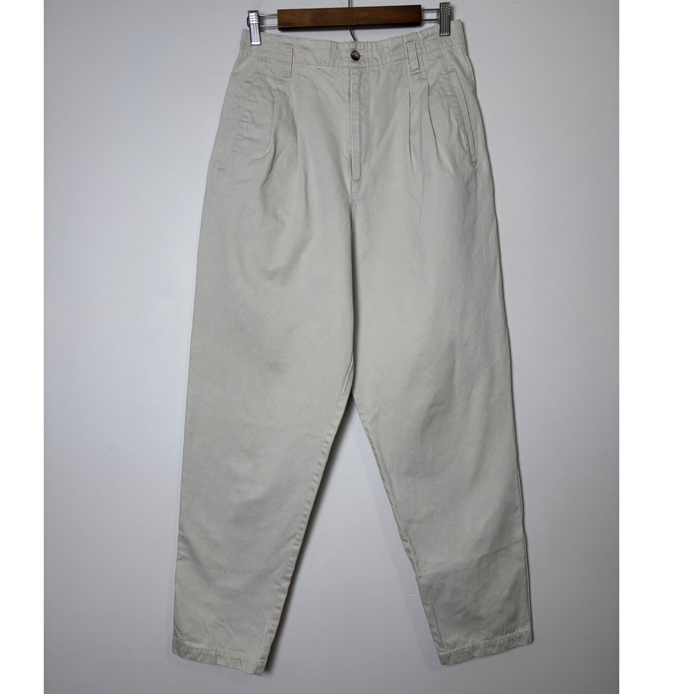 Gap Womens Vintage Pleated Tapered Pants 9/10 High Rise Cotton Khaki Retro 90s